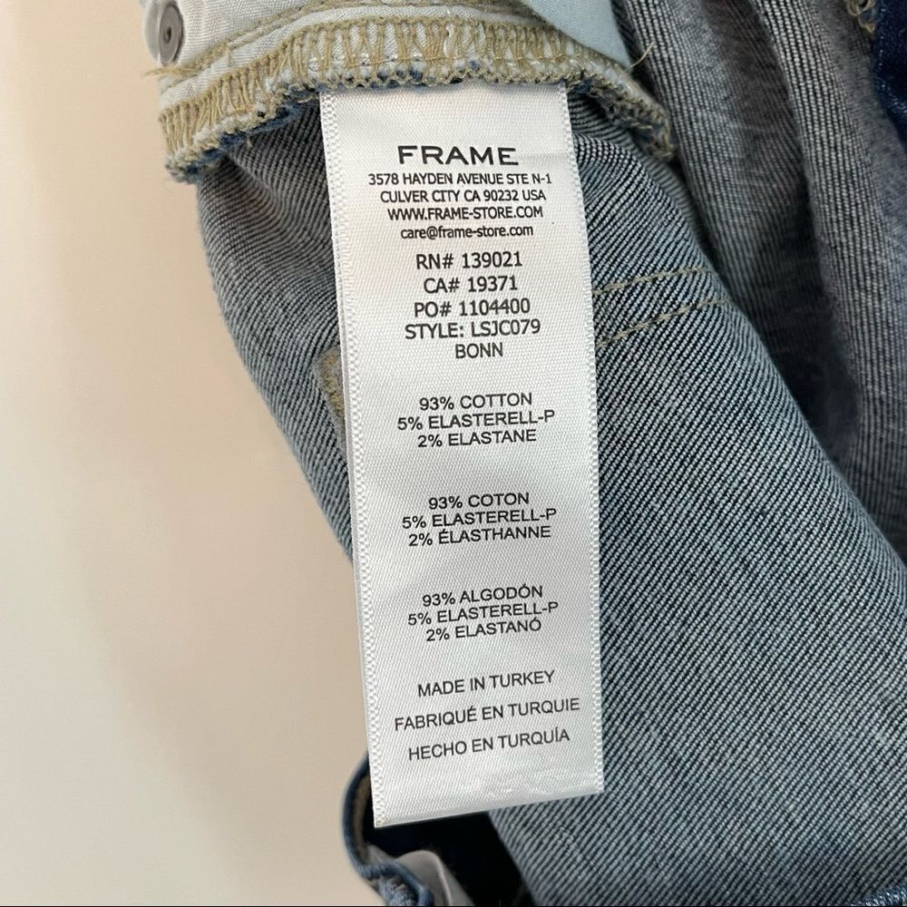 Frame Le Skinny De Jeanne Crop Jeans Bonn Wash Size 26 - Picture 8 of 9